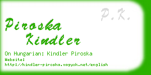 piroska kindler business card